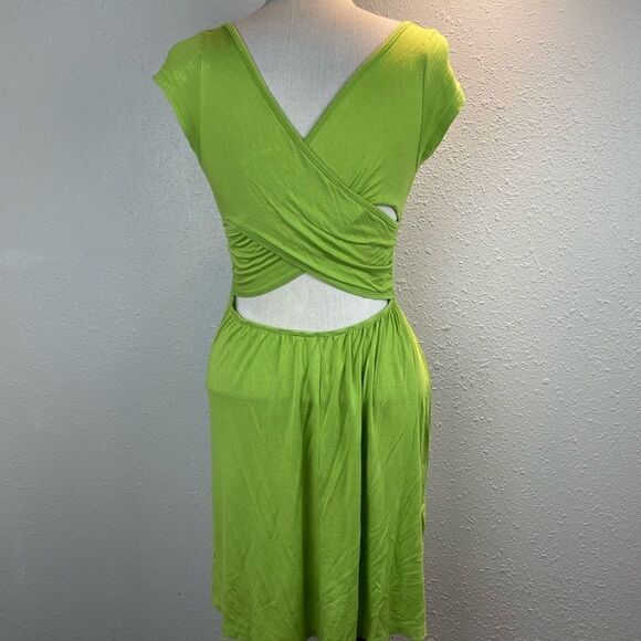 Pre-Loved Bella D Womens Green Midi Dress with Open Back Size M - Picture 4 of 7